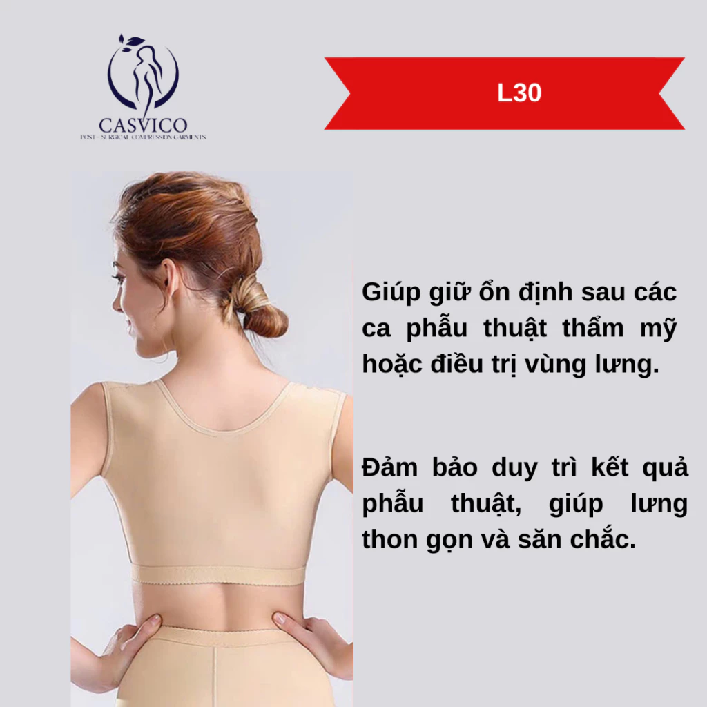 Áo định hình lưng sau hút mỡ L30